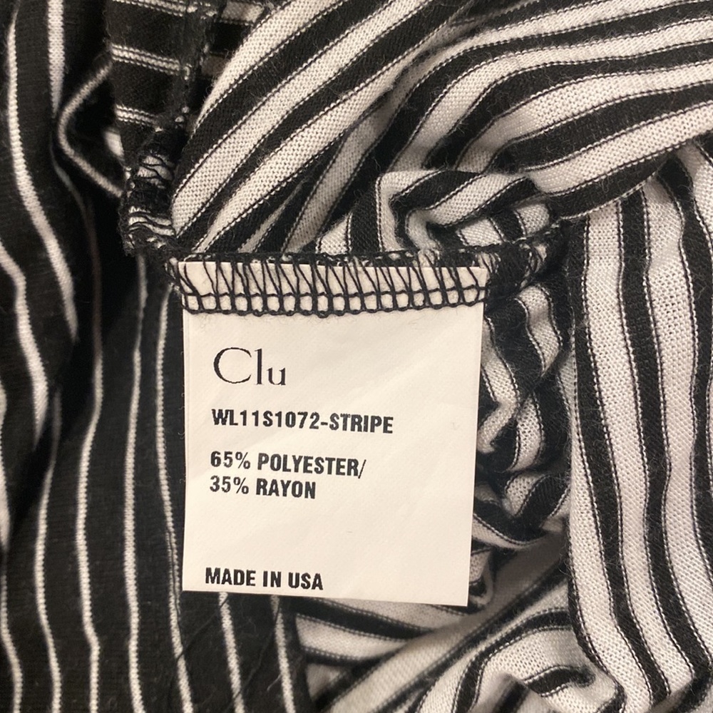 Clu Dresses:  Black & White Striped and Gold Shimmer. 34” length. Rouged - Picture 13 of 15